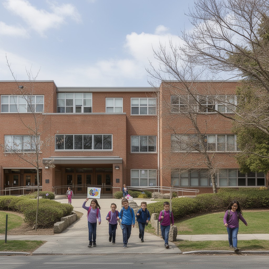 AI-generated illustration of Bowman Elementary School