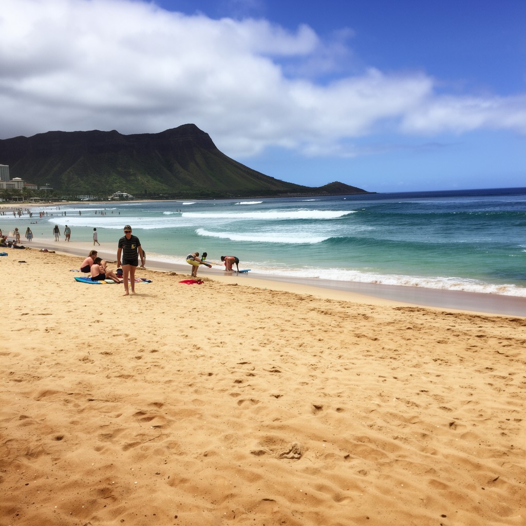 AI-generated illustration of Queen’s Surf Beach