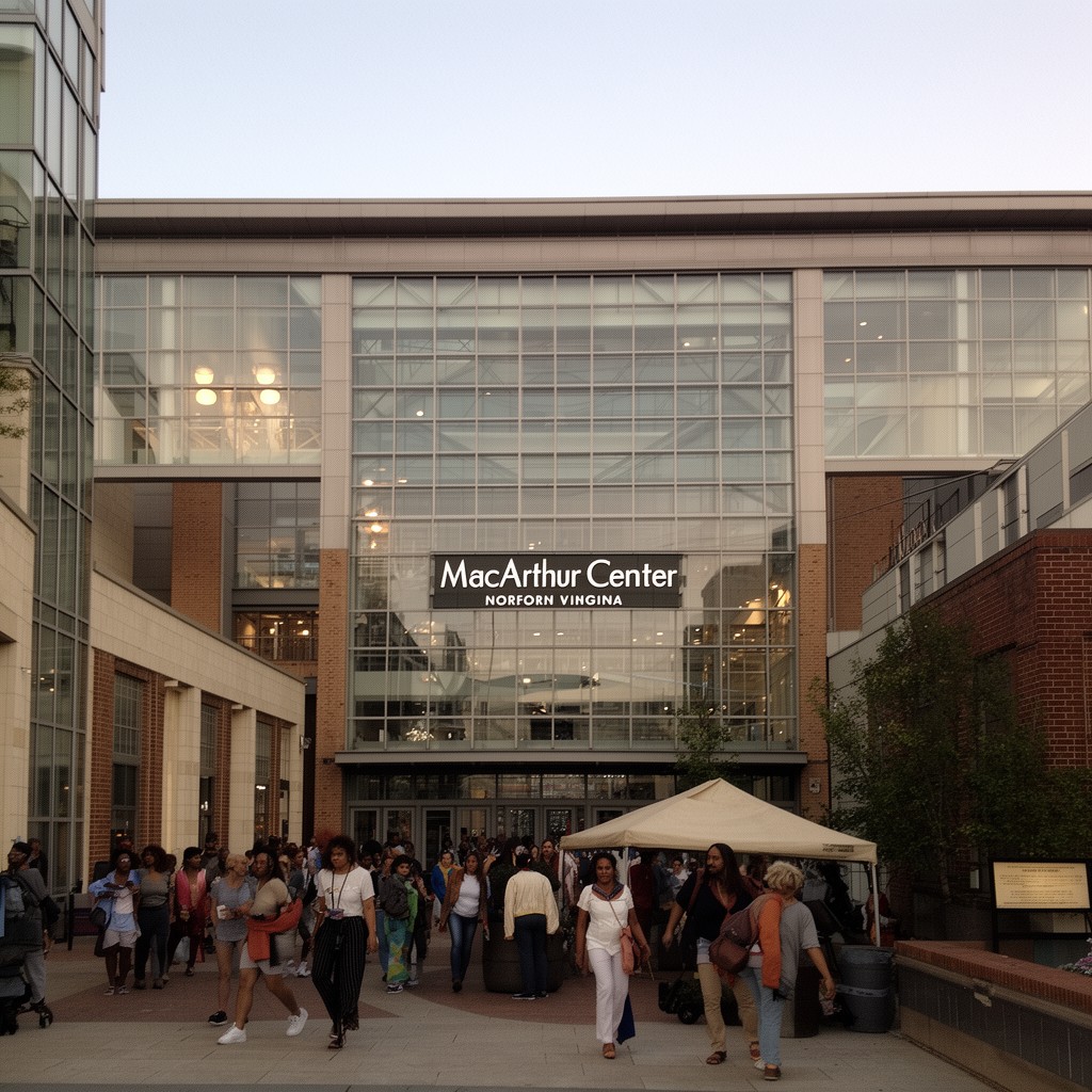 AI-generated illustration of MacArthur Center