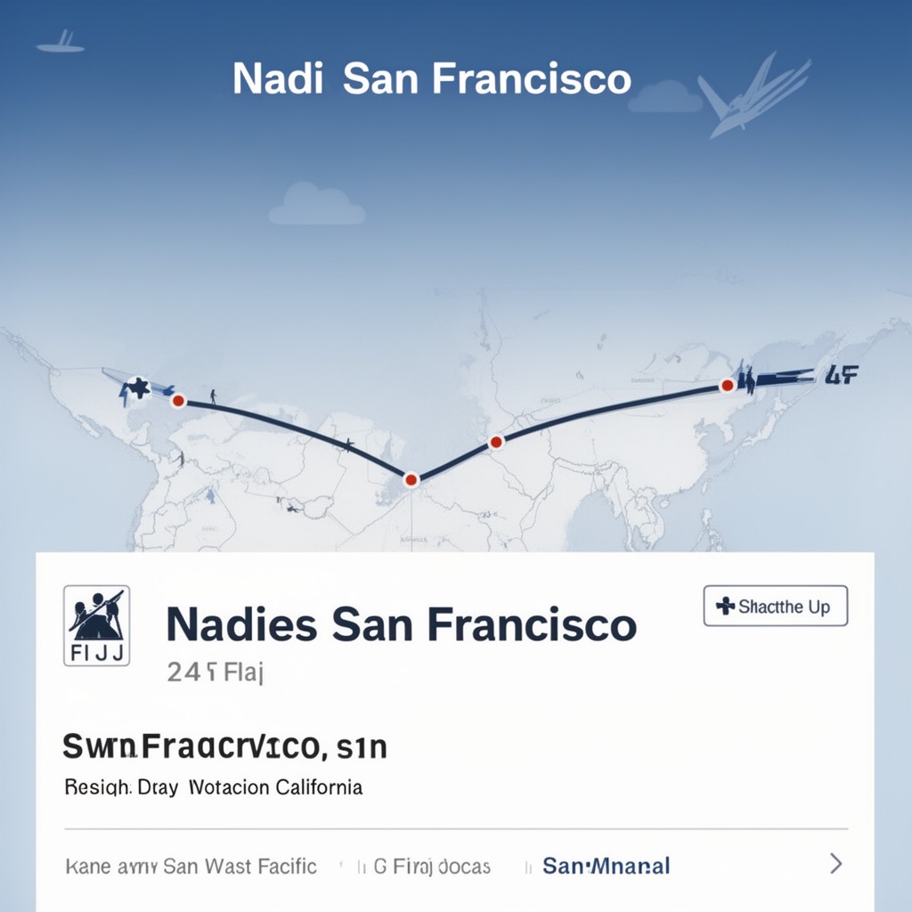 AI-generated illustration of Nadi–San Francisco