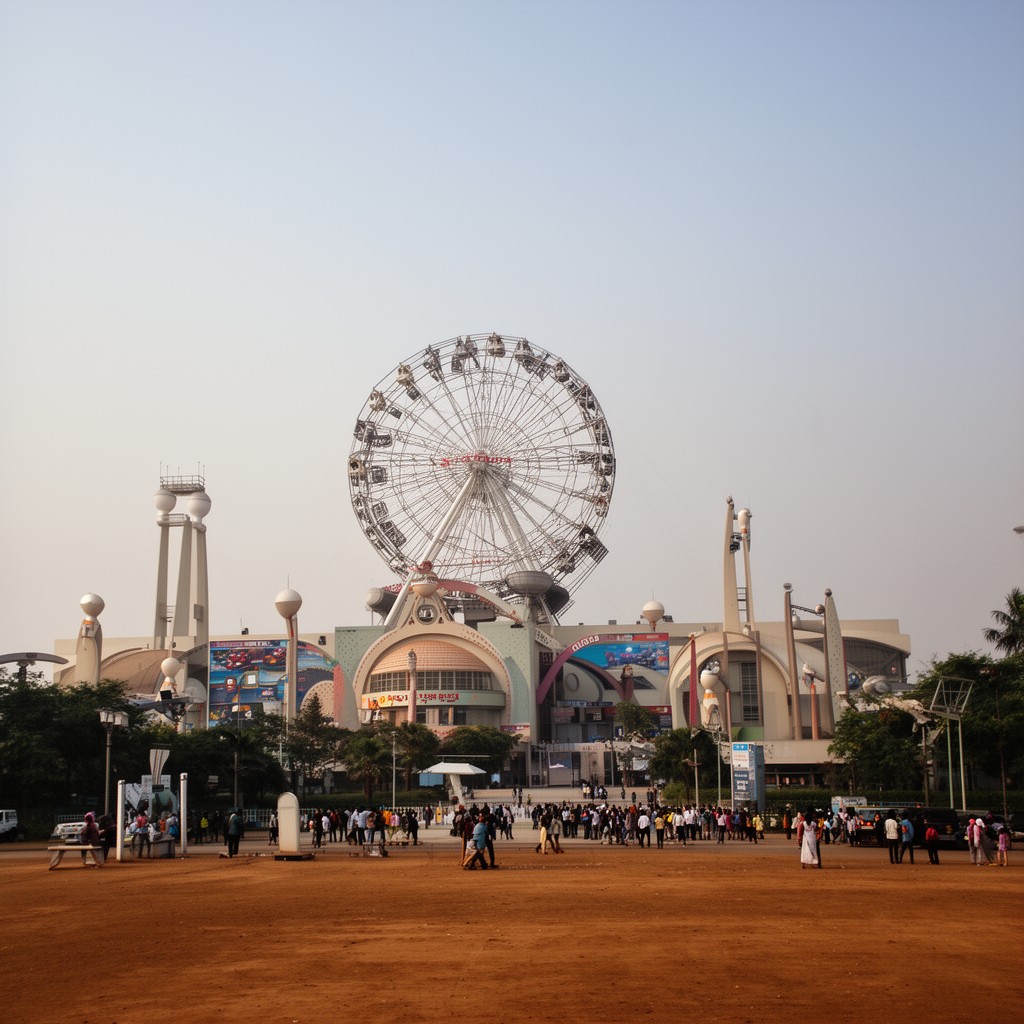 AI-generated illustration of Science City, Ahmedabad