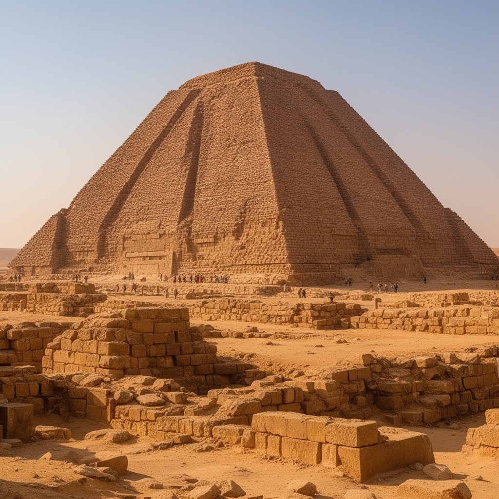 AI-generated illustration of Nubian pyramids