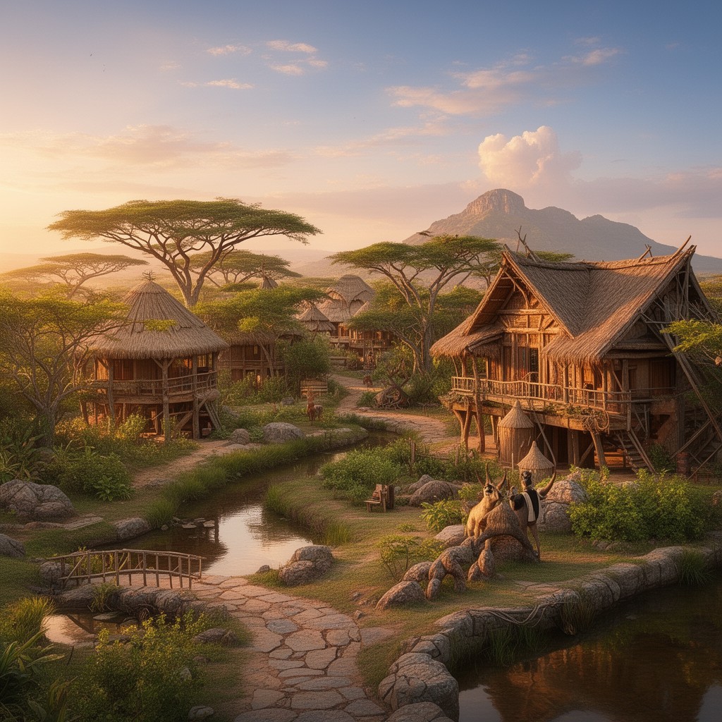 AI-generated illustration of Kidani Village