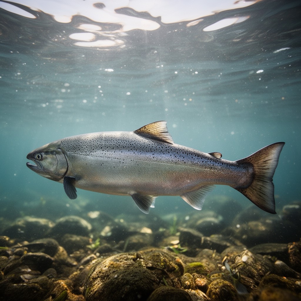 AI-generated illustration of Chinook salmon