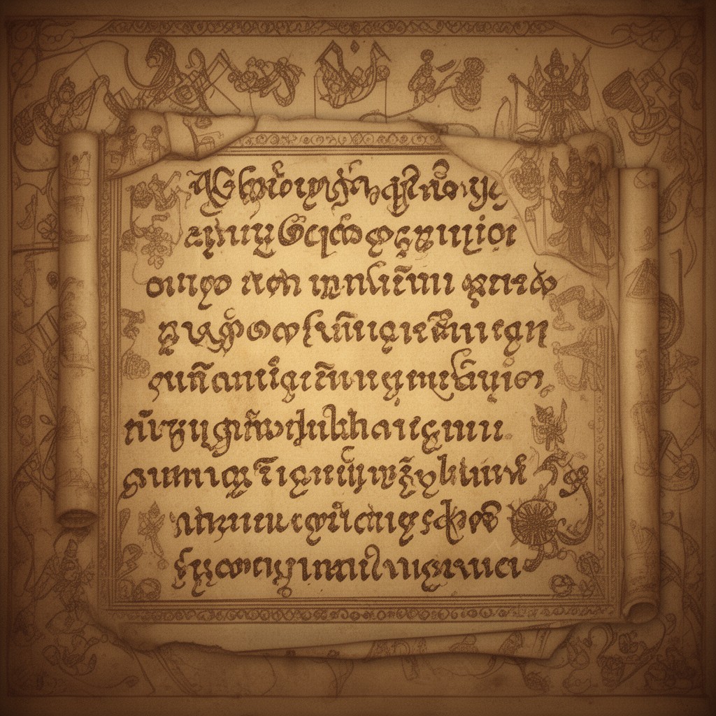 AI-generated illustration of Kawi language