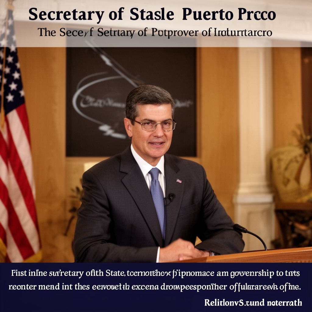 AI-generated illustration of Secretary of State of Puerto Rico