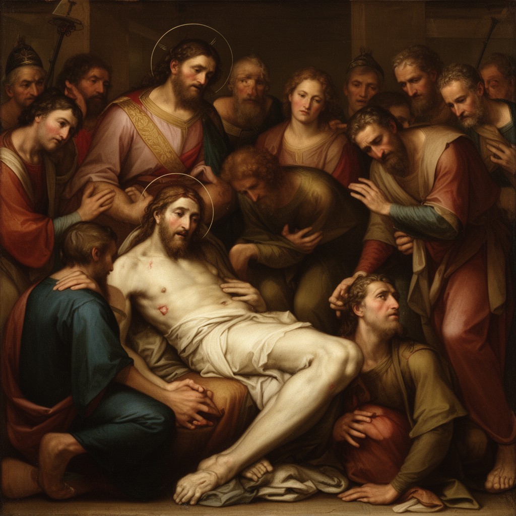 AI-generated illustration of Lamentation of Christ