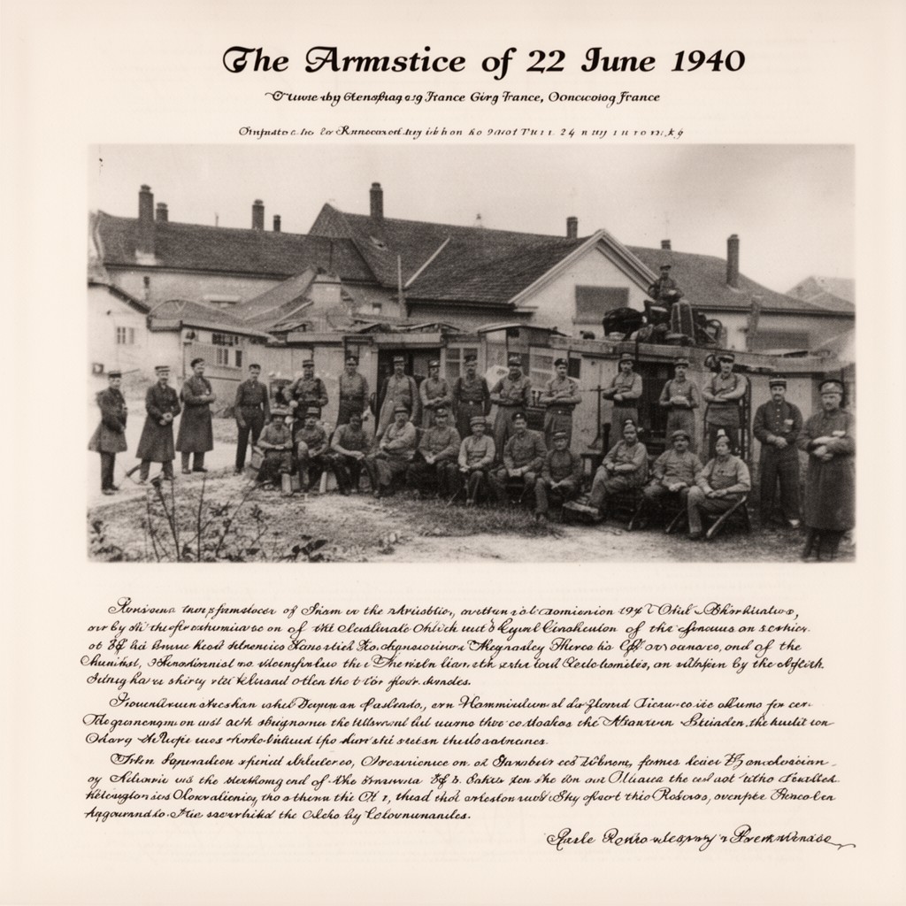AI-generated illustration of Armistice of 22 June 1940