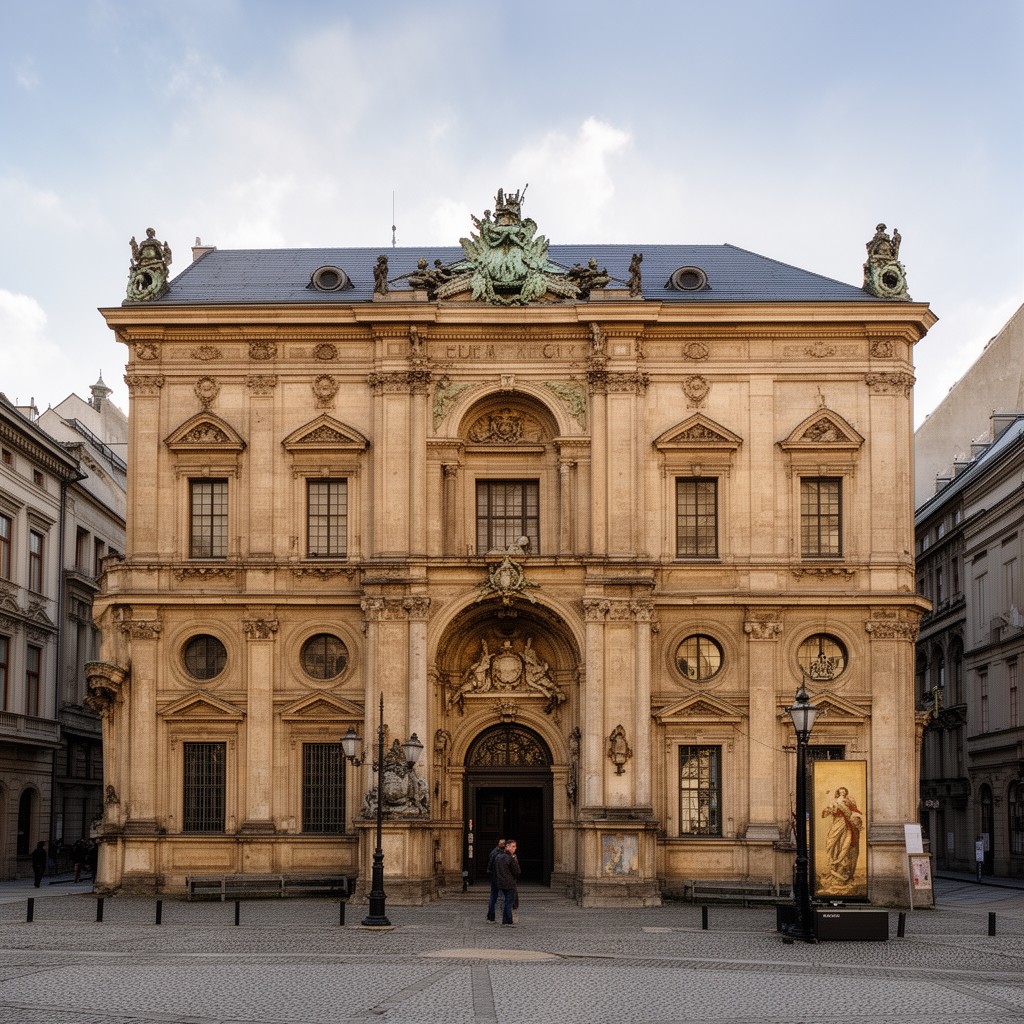AI-generated illustration of Academy of Fine Arts in Kraków