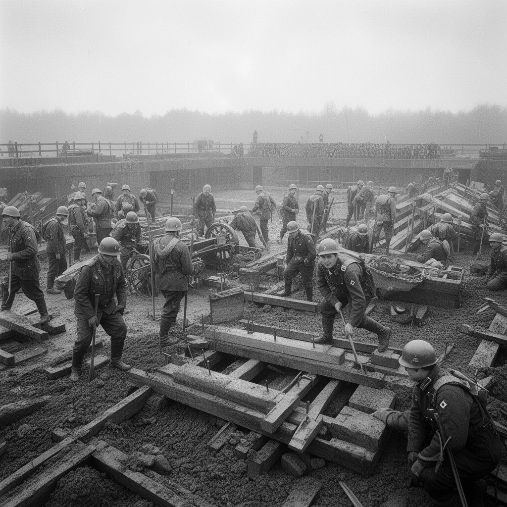 AI-generated illustration of German Army engineers