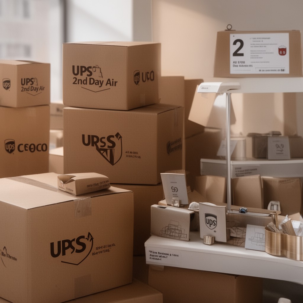 AI-generated illustration of UPS 2nd Day Air