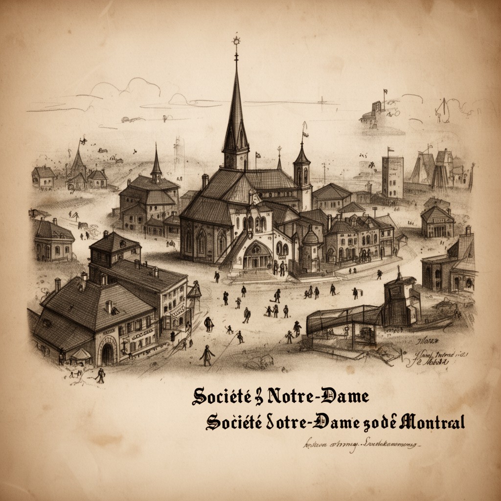 AI-generated illustration of Société Notre-Dame de Montréal