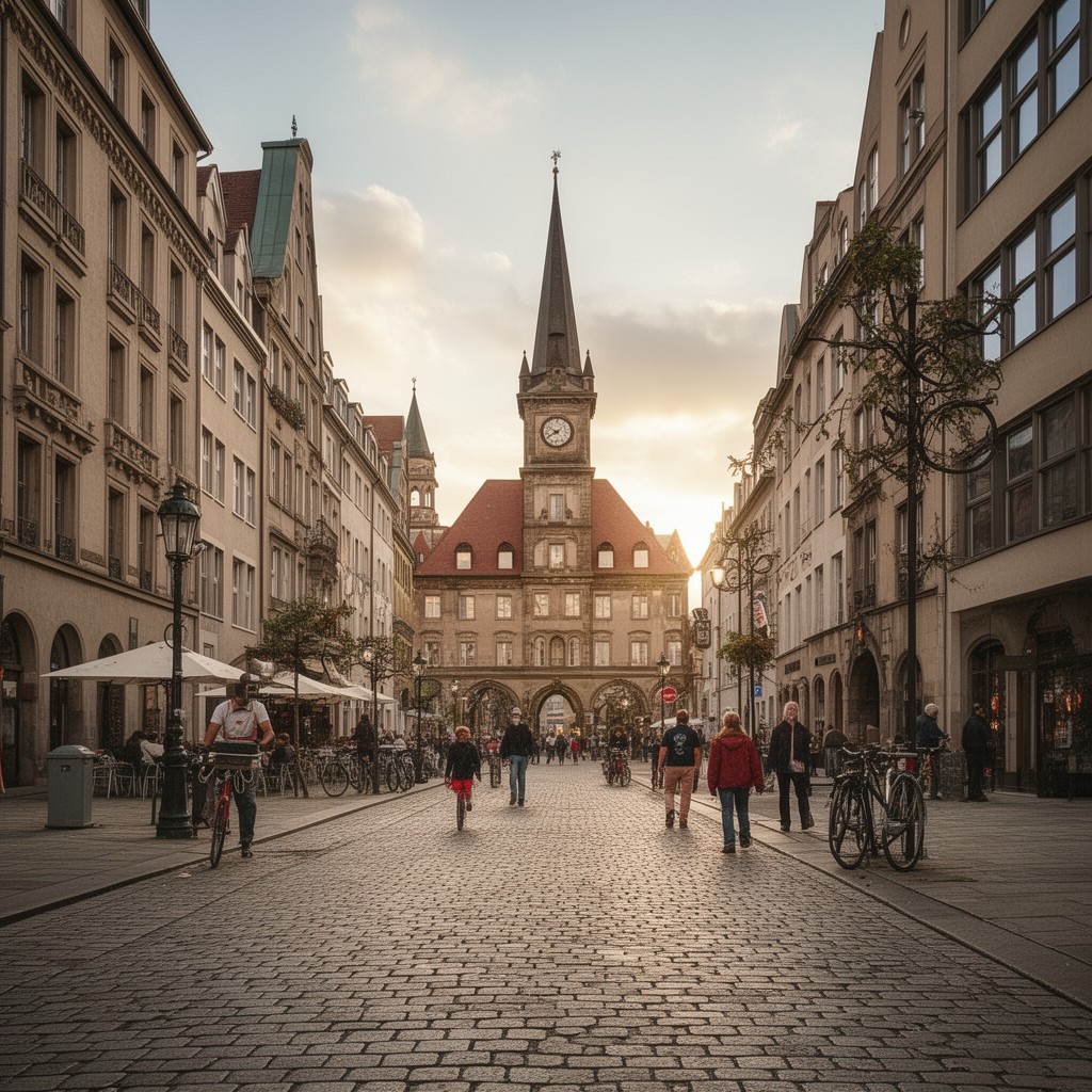 AI-generated illustration of Friedrichstraße (Fürth)
