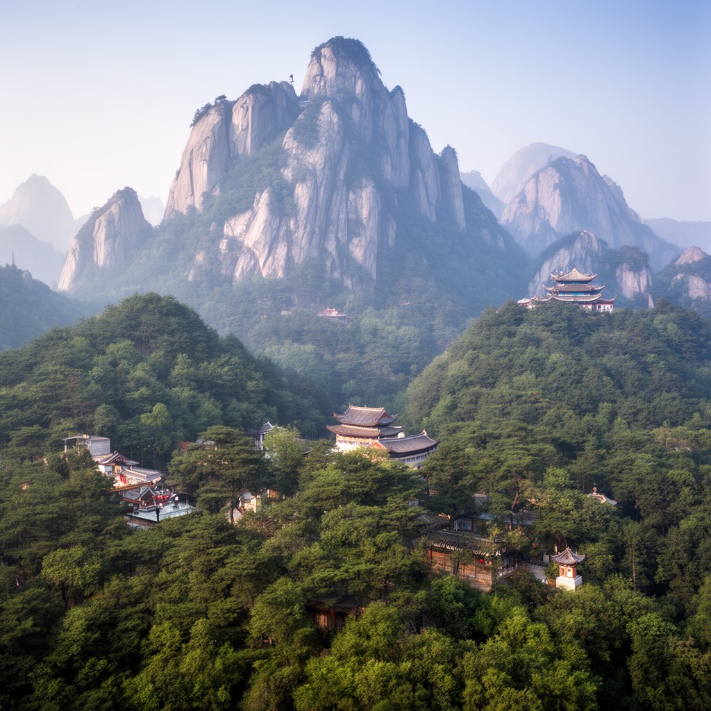AI-generated illustration of Western Hills of Beijing