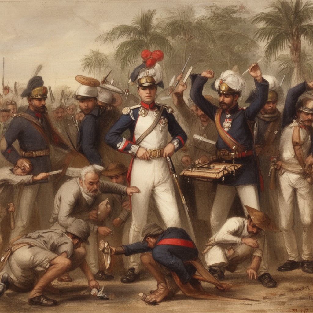 AI-generated illustration of Barrackpore incident of 1857