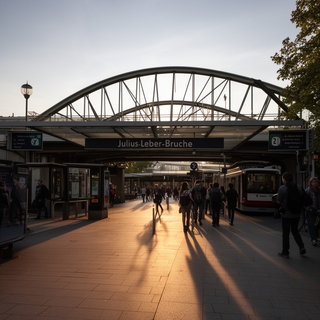 AI-generated illustration of Julius-Leber-Brücke station