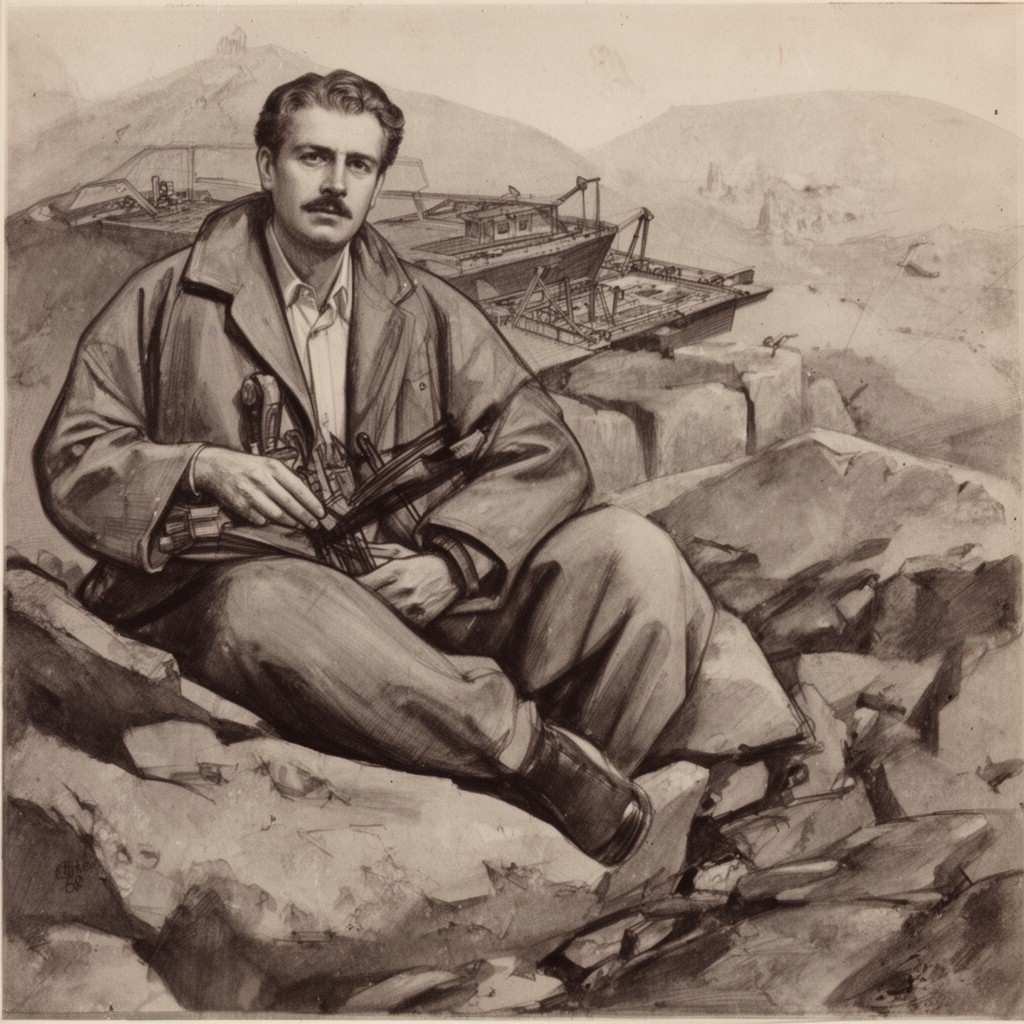 AI-generated illustration of Alfred Harker