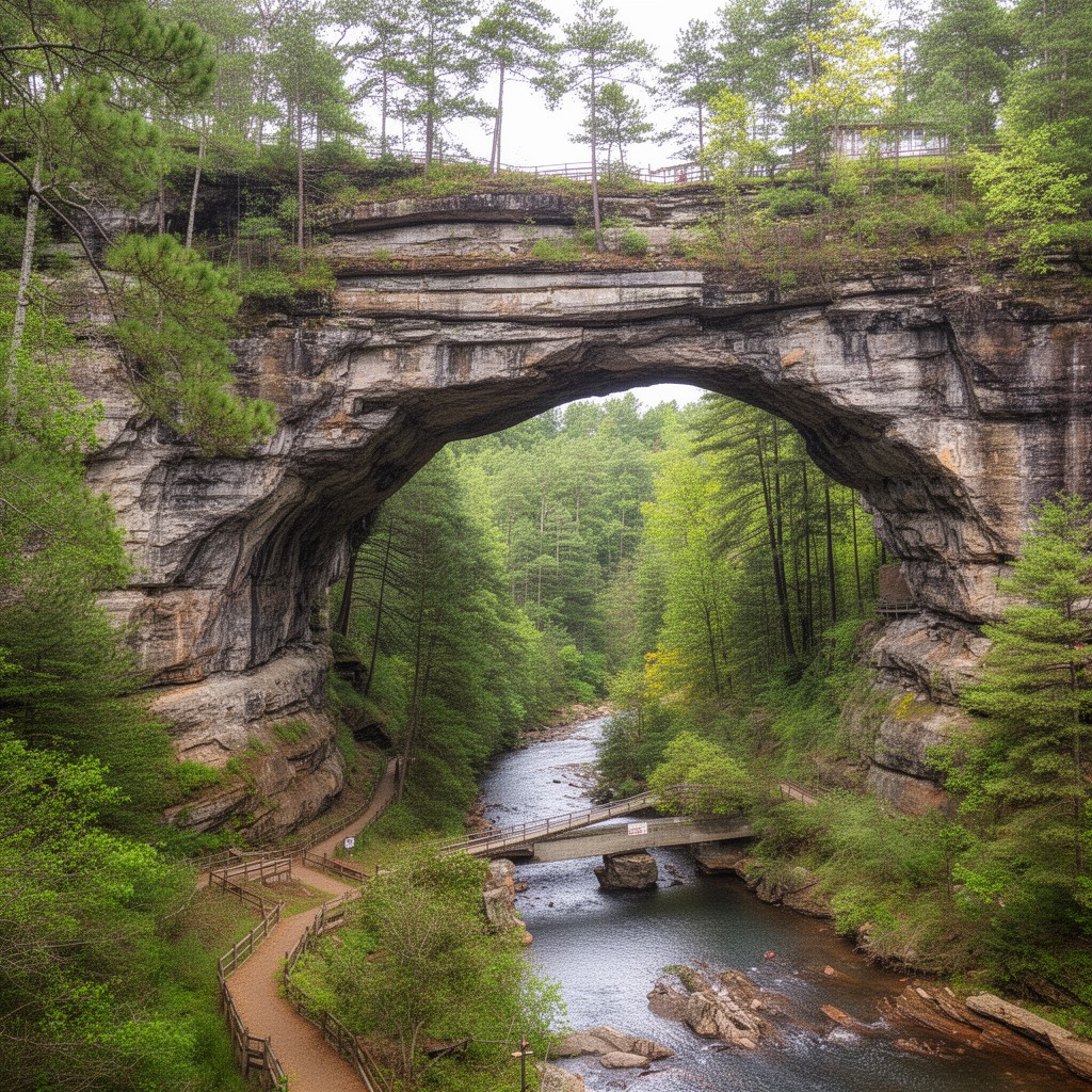 AI-generated illustration of Natural Bridge