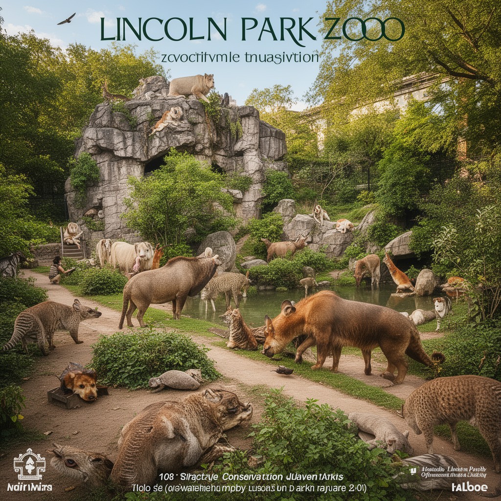 AI-generated illustration of Lincoln Park Zoo