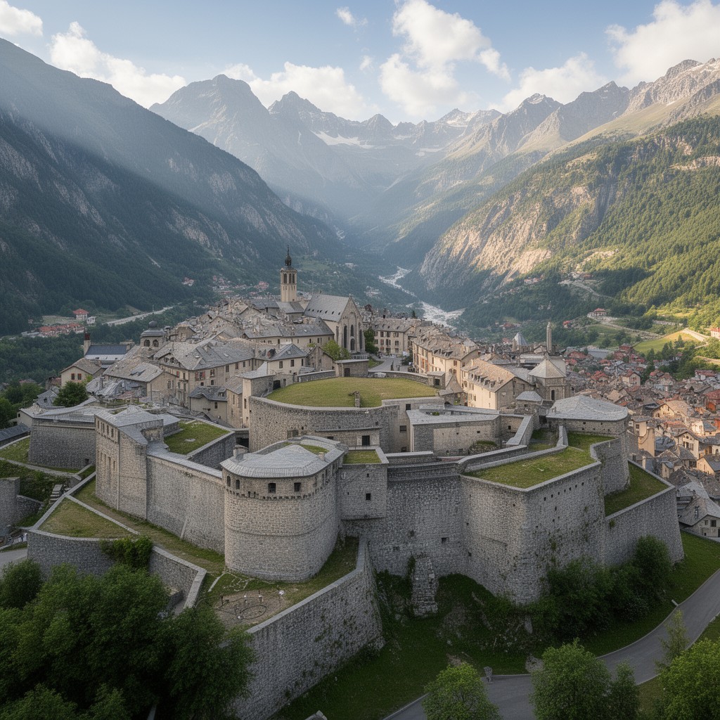 AI-generated illustration of Historic Fortified City of Briançon