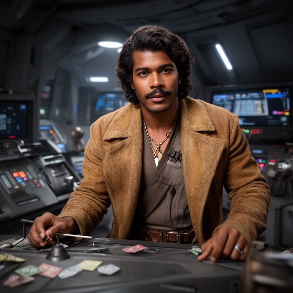 AI-generated illustration of Lando Calrissian