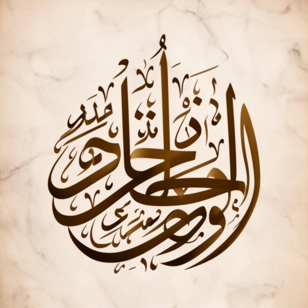 AI-generated illustration of Thuluth script