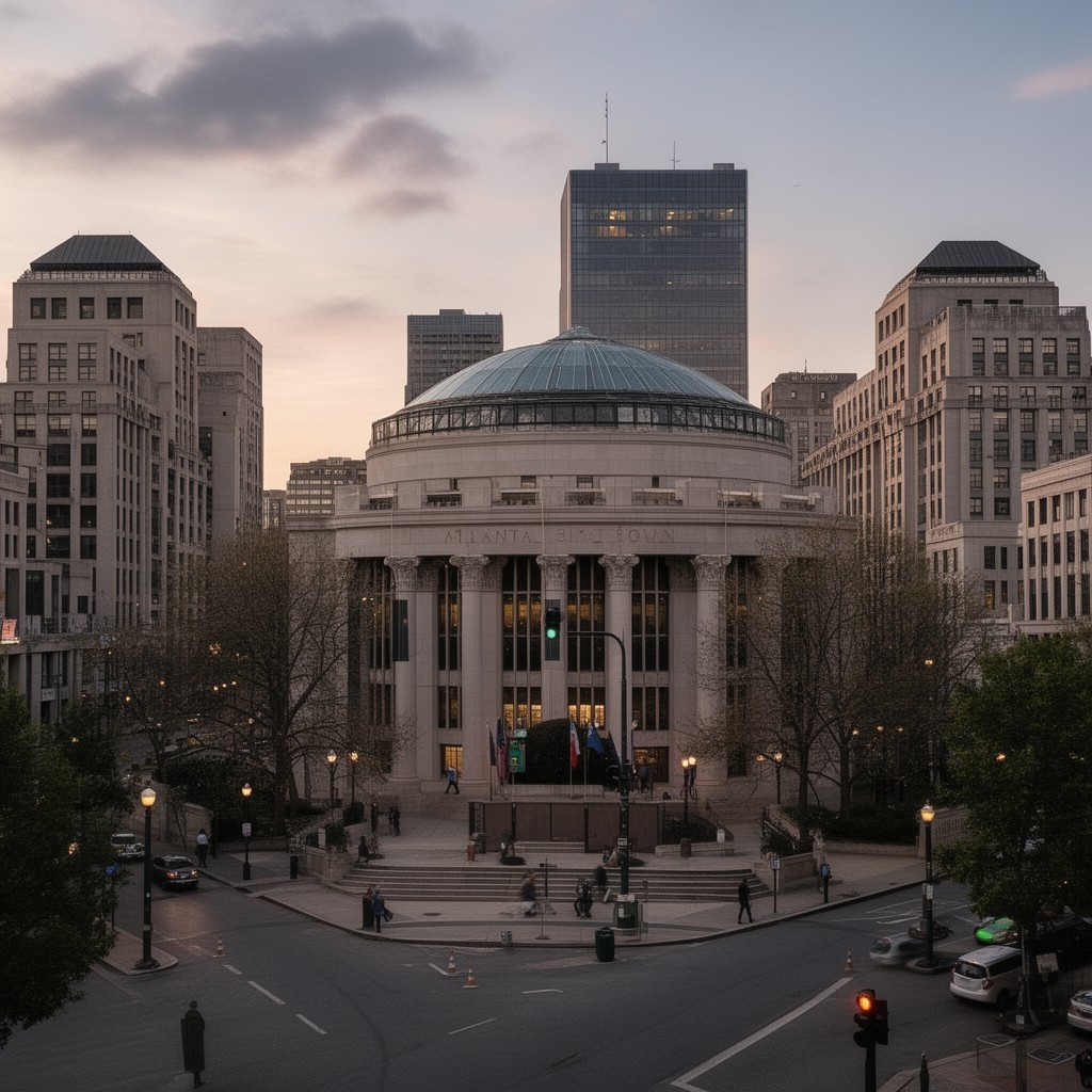 AI-generated illustration of Atlanta City Hall