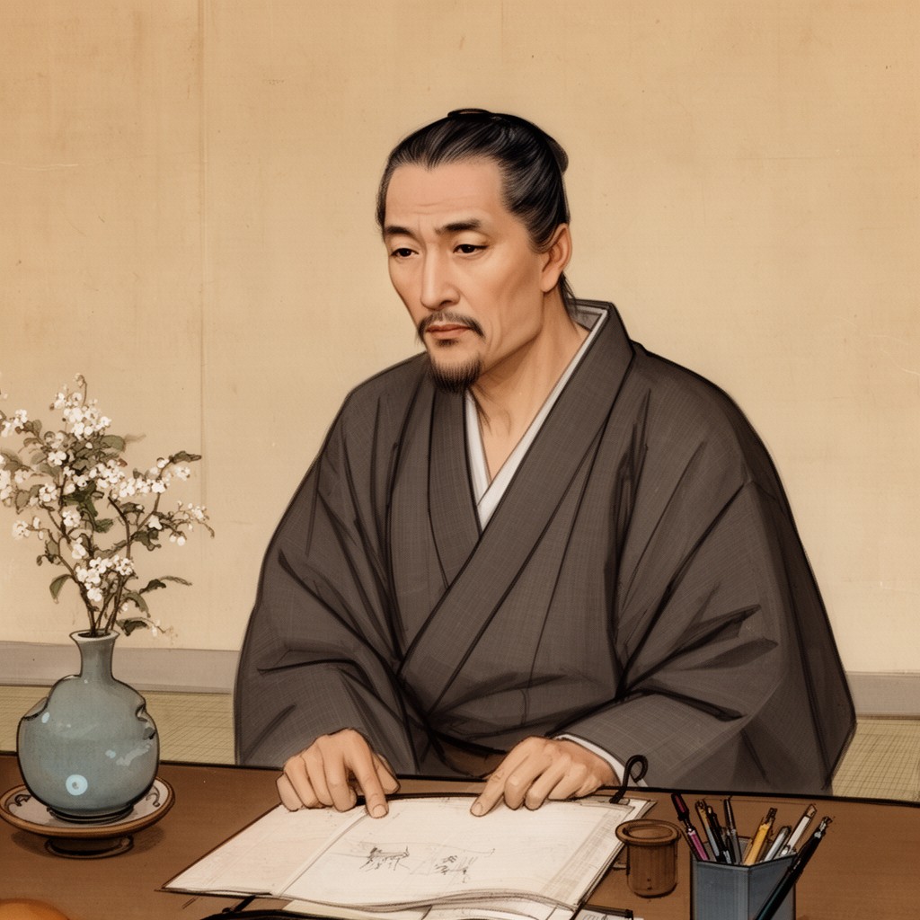 AI-generated illustration of Matsuo Bashō