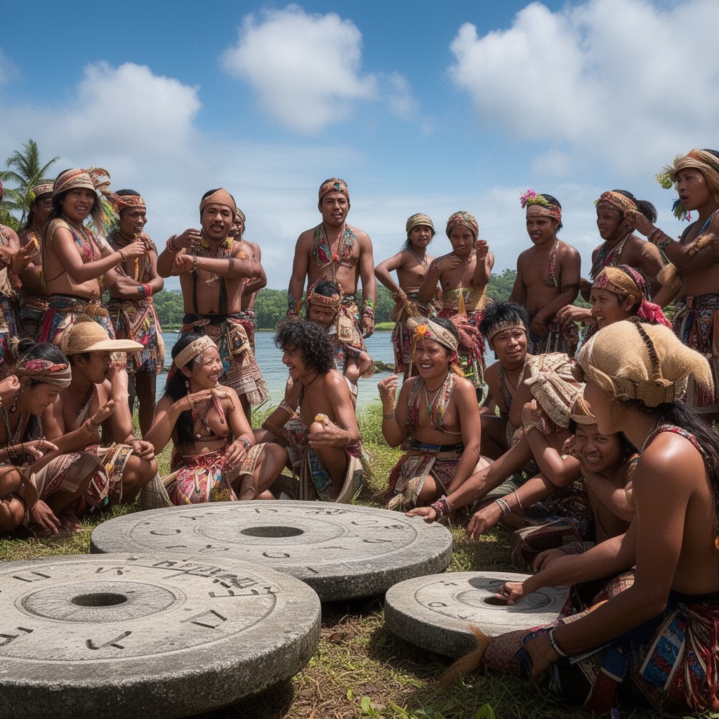 AI-generated illustration of Yapese people