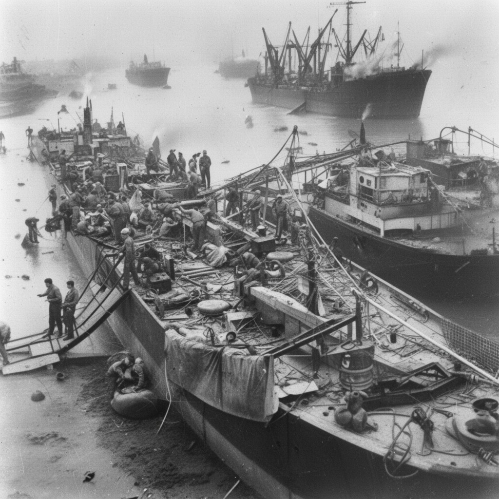 AI-generated illustration of Battle of the Scheldt