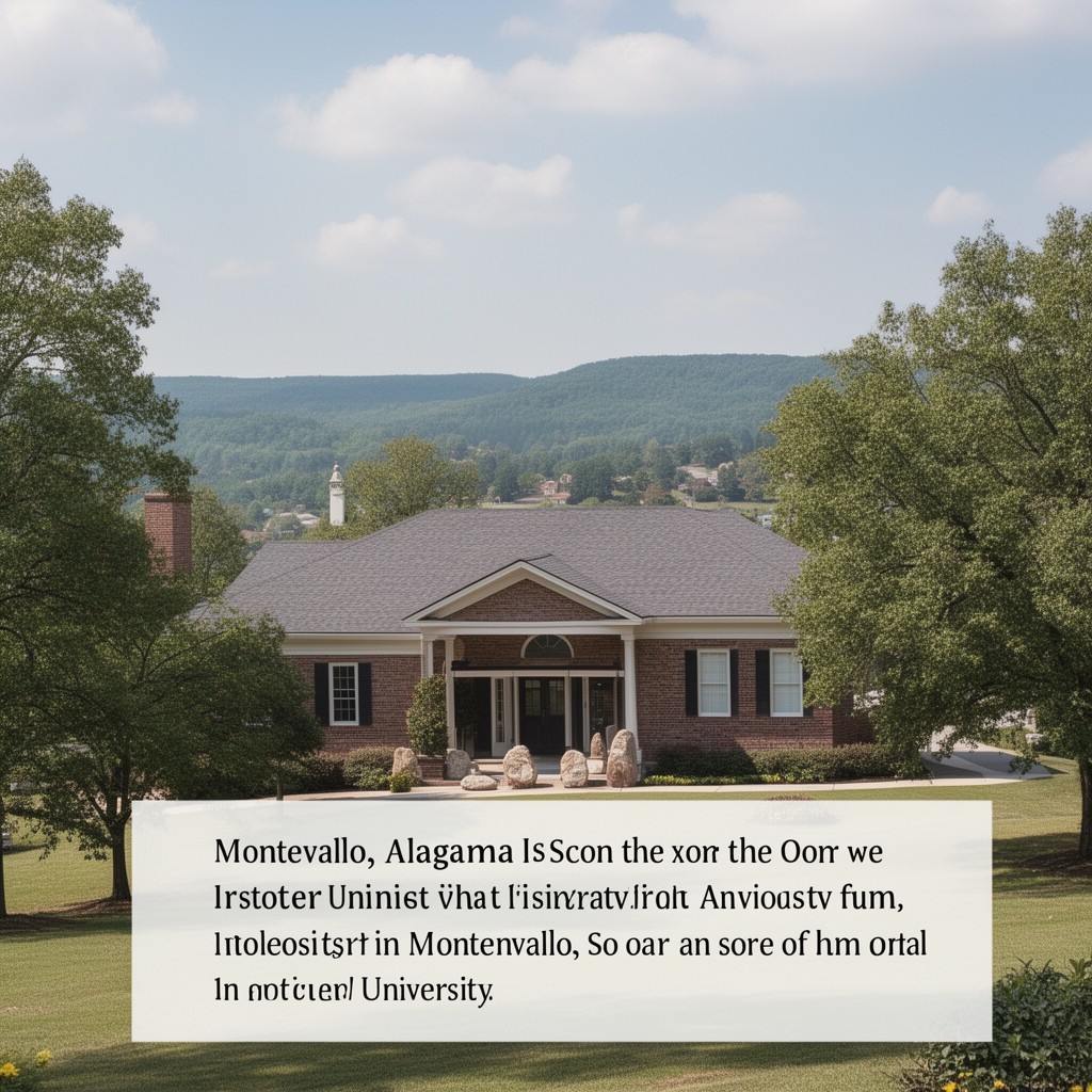 AI-generated illustration of Montevallo, Alabama