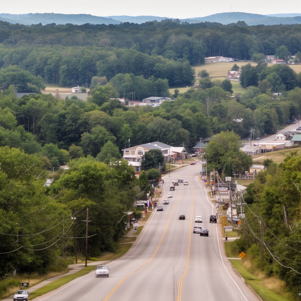 AI-generated illustration of Coosa County, Alabama