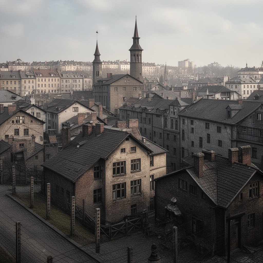 AI-generated illustration of Podgórze district