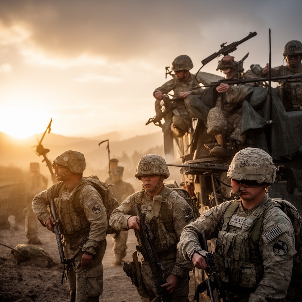 AI-generated illustration of 2nd Battalion, 1st Marines