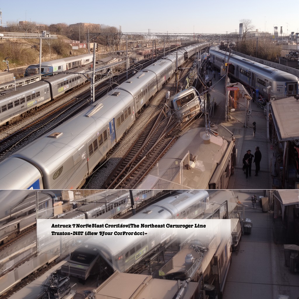 AI-generated illustration of Northeast Corridor Line (NJ Transit)