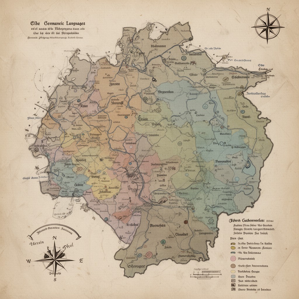 AI-generated illustration of Elbe Germanic languages