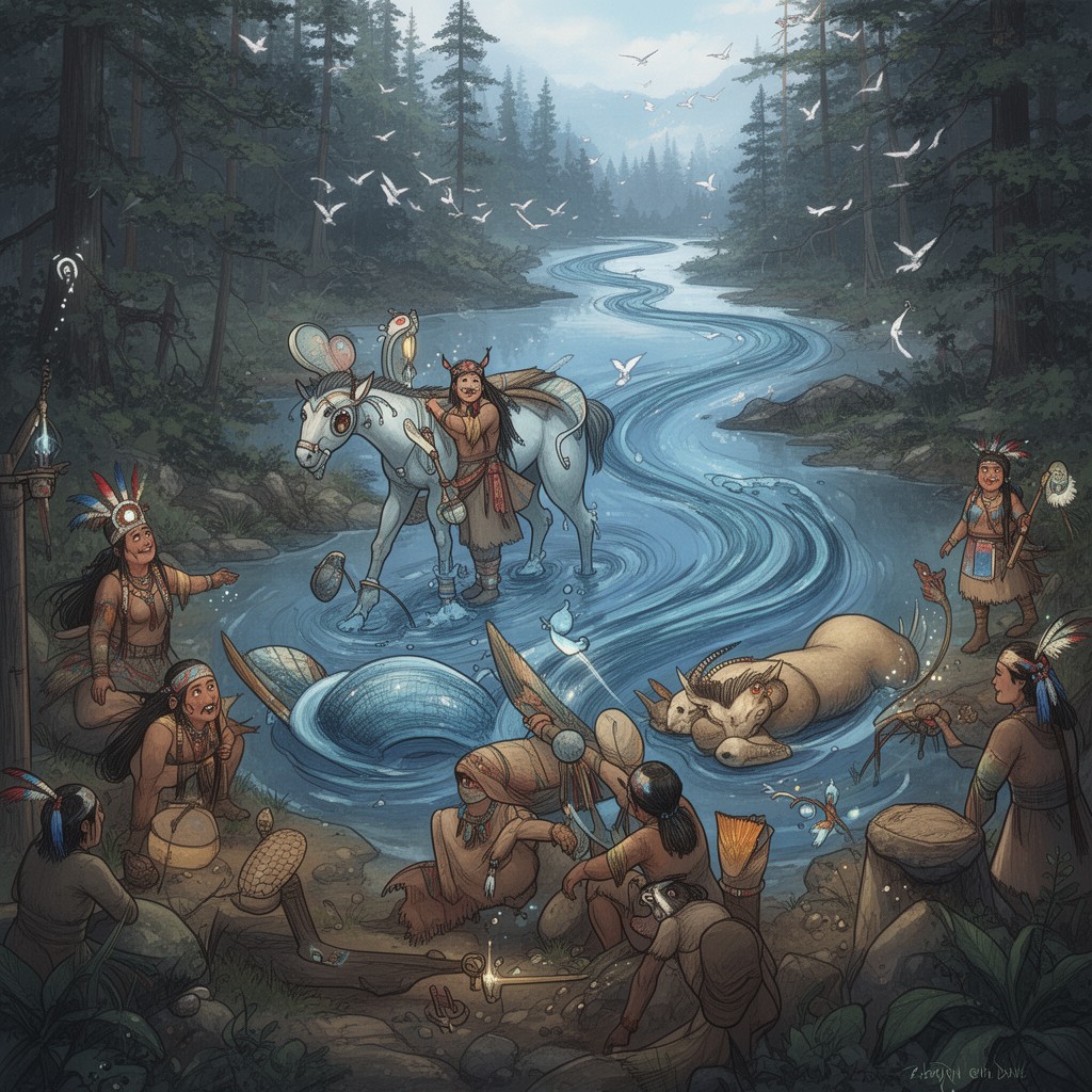 AI-generated illustration of Water Spirit clan