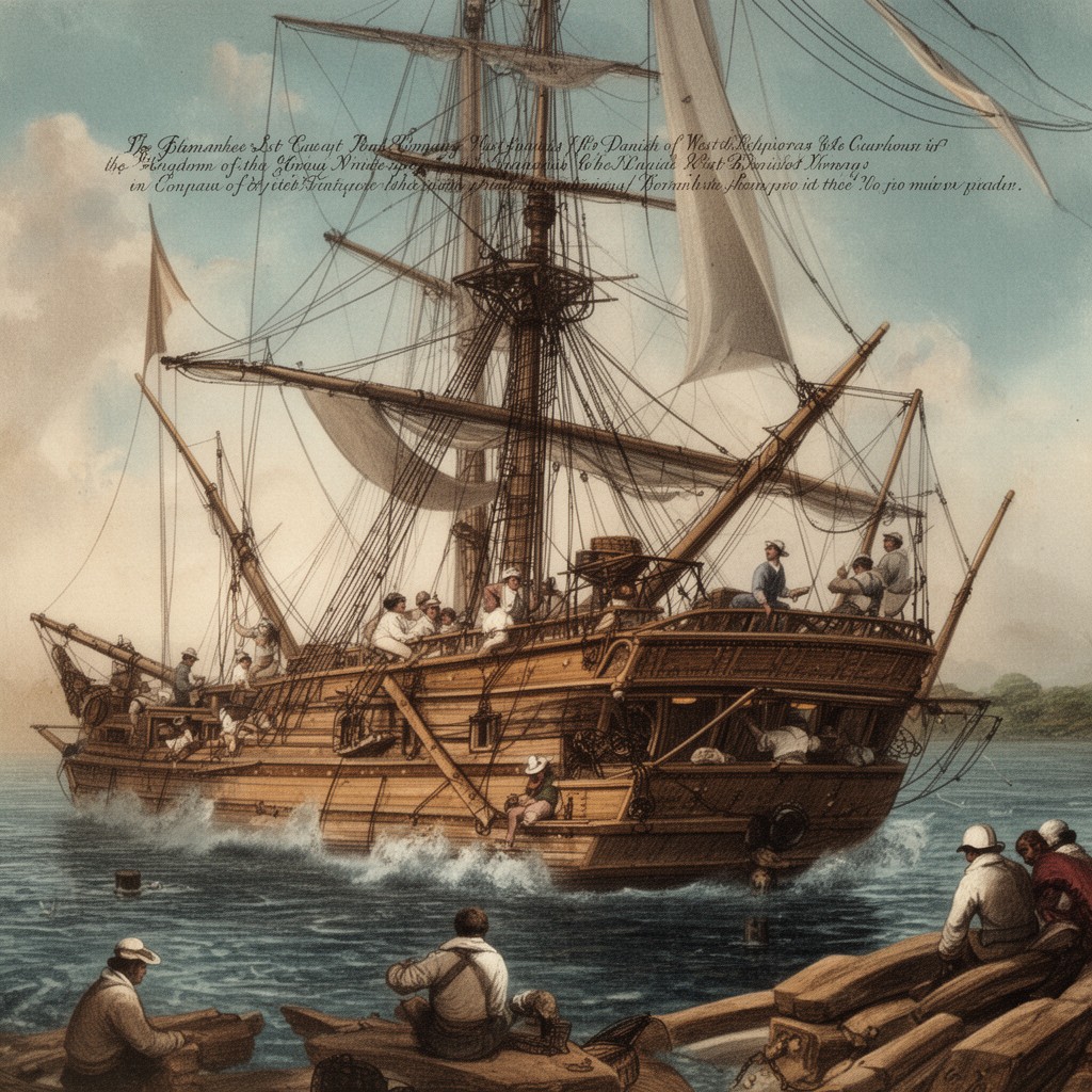 AI-generated illustration of Danish West India Company