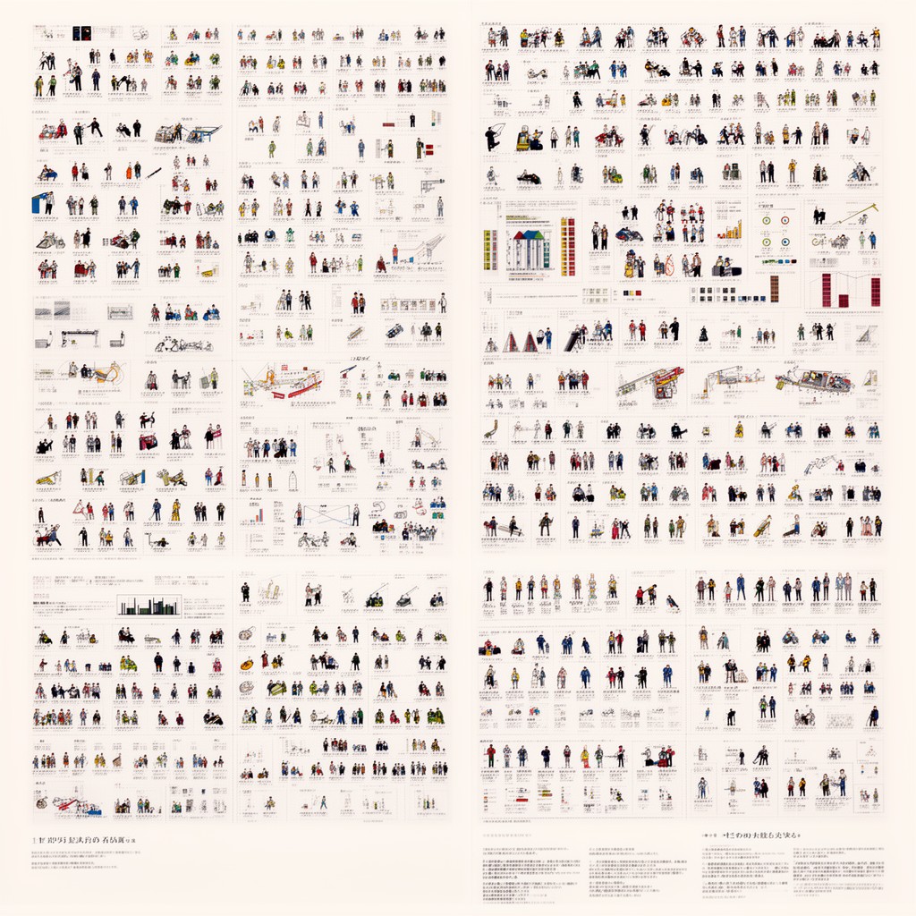 AI-generated illustration of ISOTYPE visual communication system