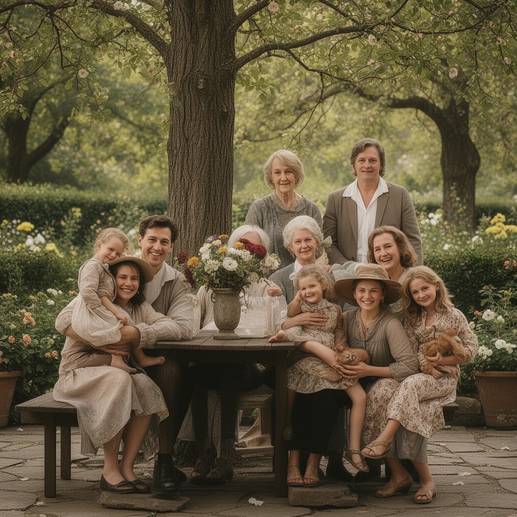 AI-generated illustration of Finch family
