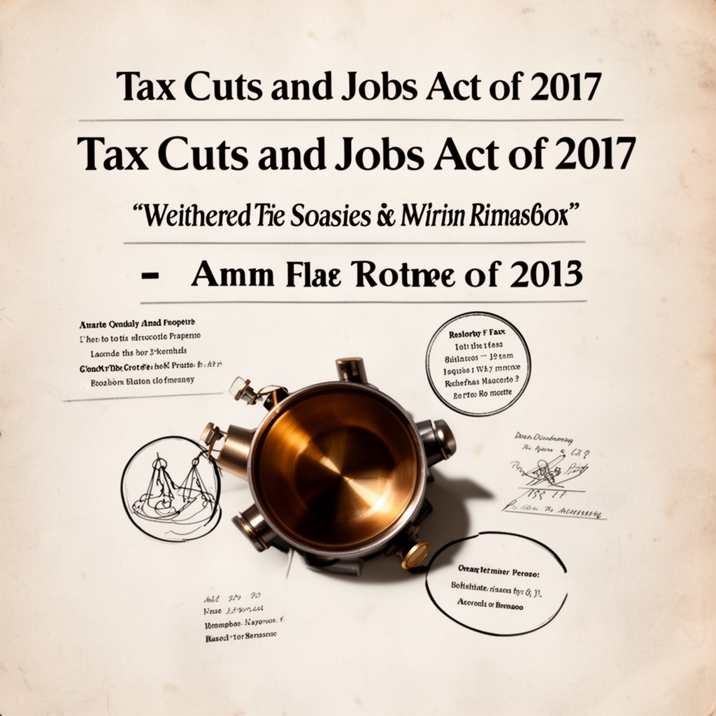 AI-generated illustration of Tax Cuts and Jobs Act of 2017