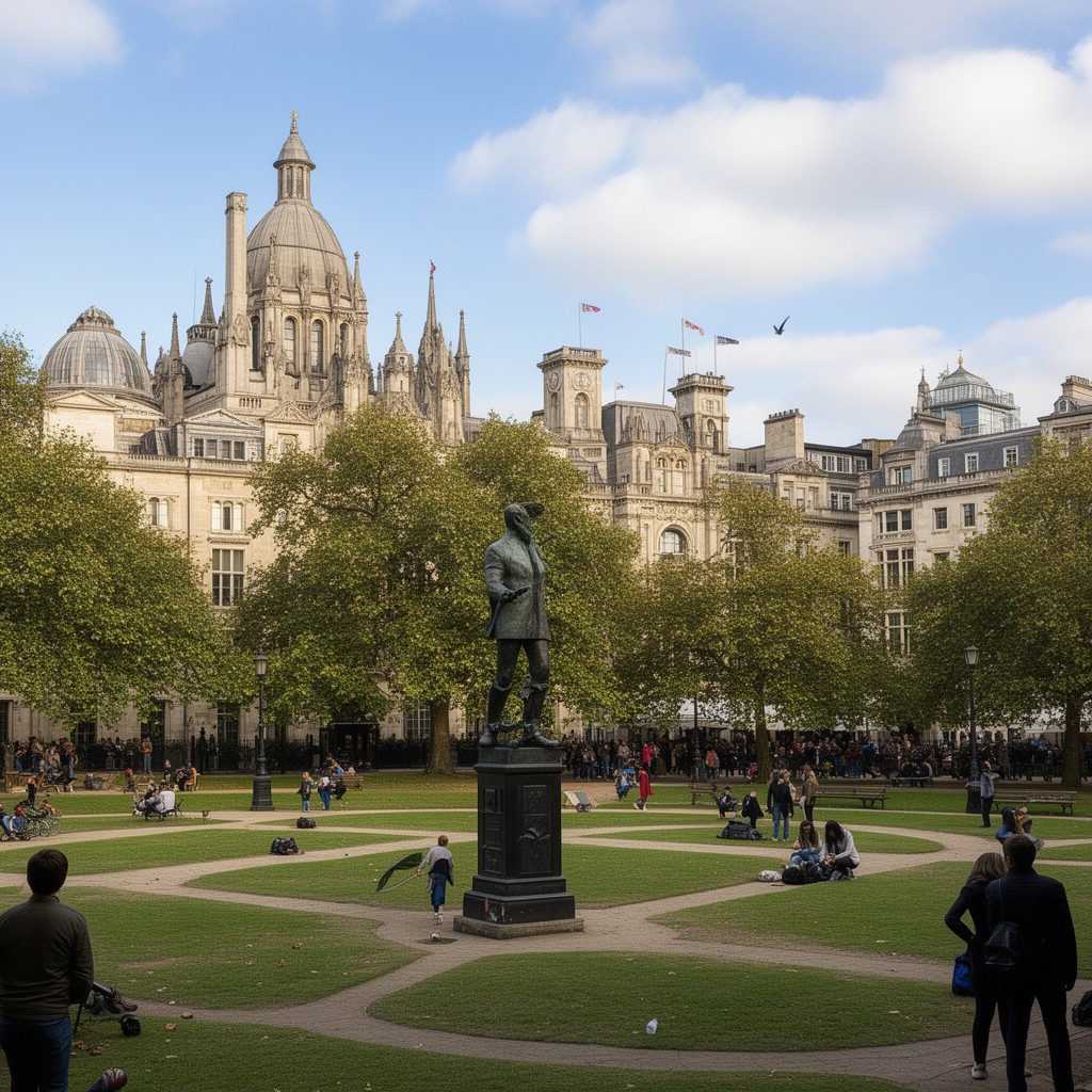 AI-generated illustration of Lincoln's Inn Fields