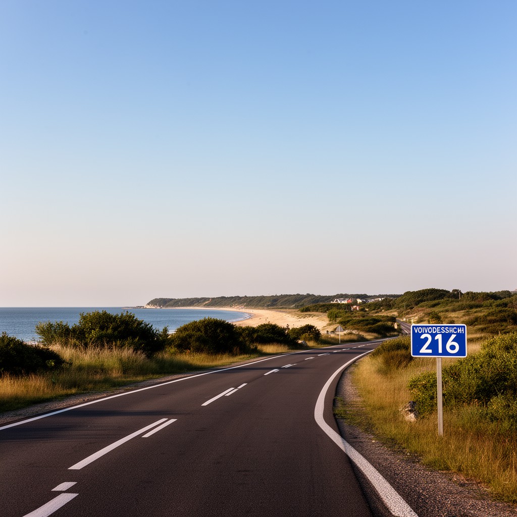AI-generated illustration of Voivodeship road 216