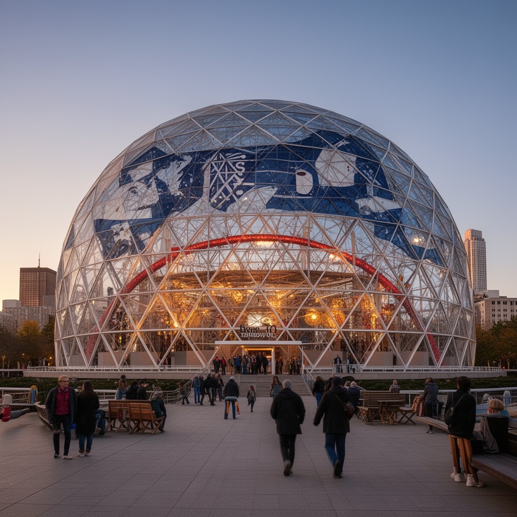 AI-generated illustration of United States Pavilion