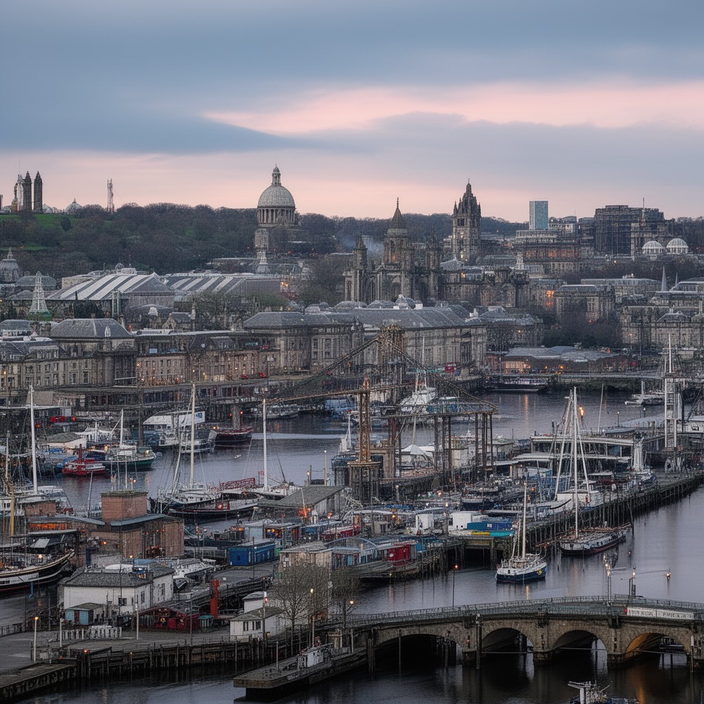 AI-generated illustration of Port of Leith