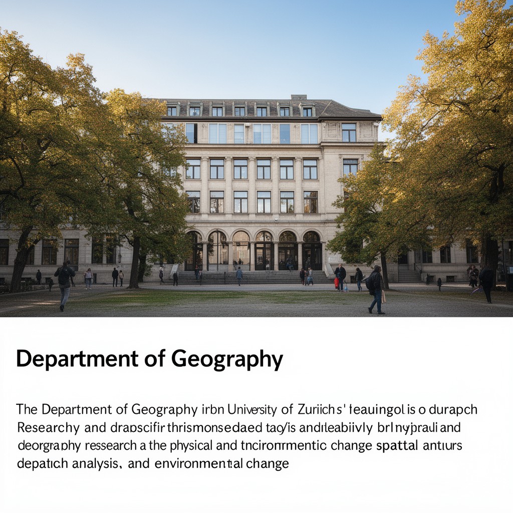 AI-generated illustration of Department of Geography of the University of Zurich