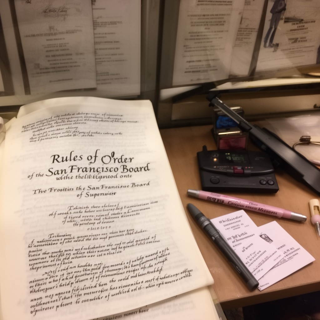 AI-generated illustration of Rules of Order of the San Francisco Board of Supervisors