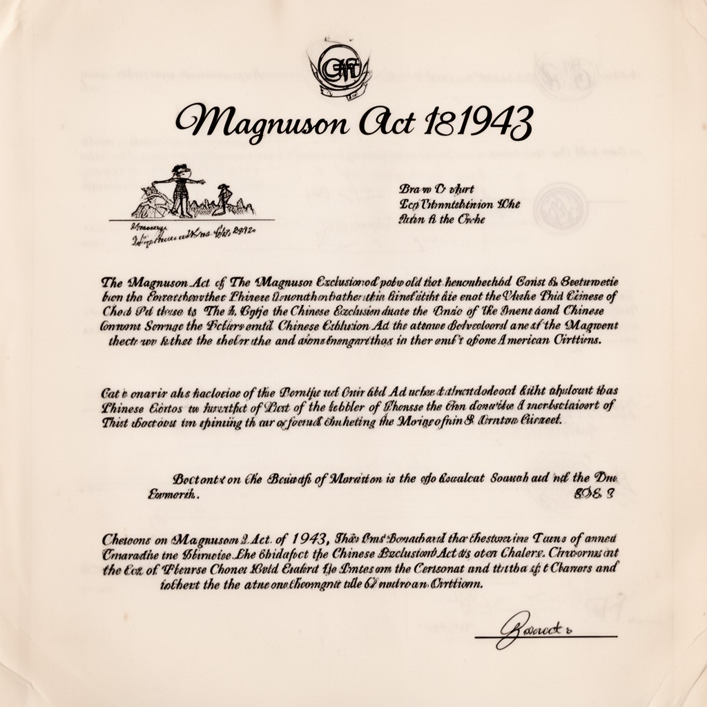 AI-generated illustration of Magnuson Act of 1943