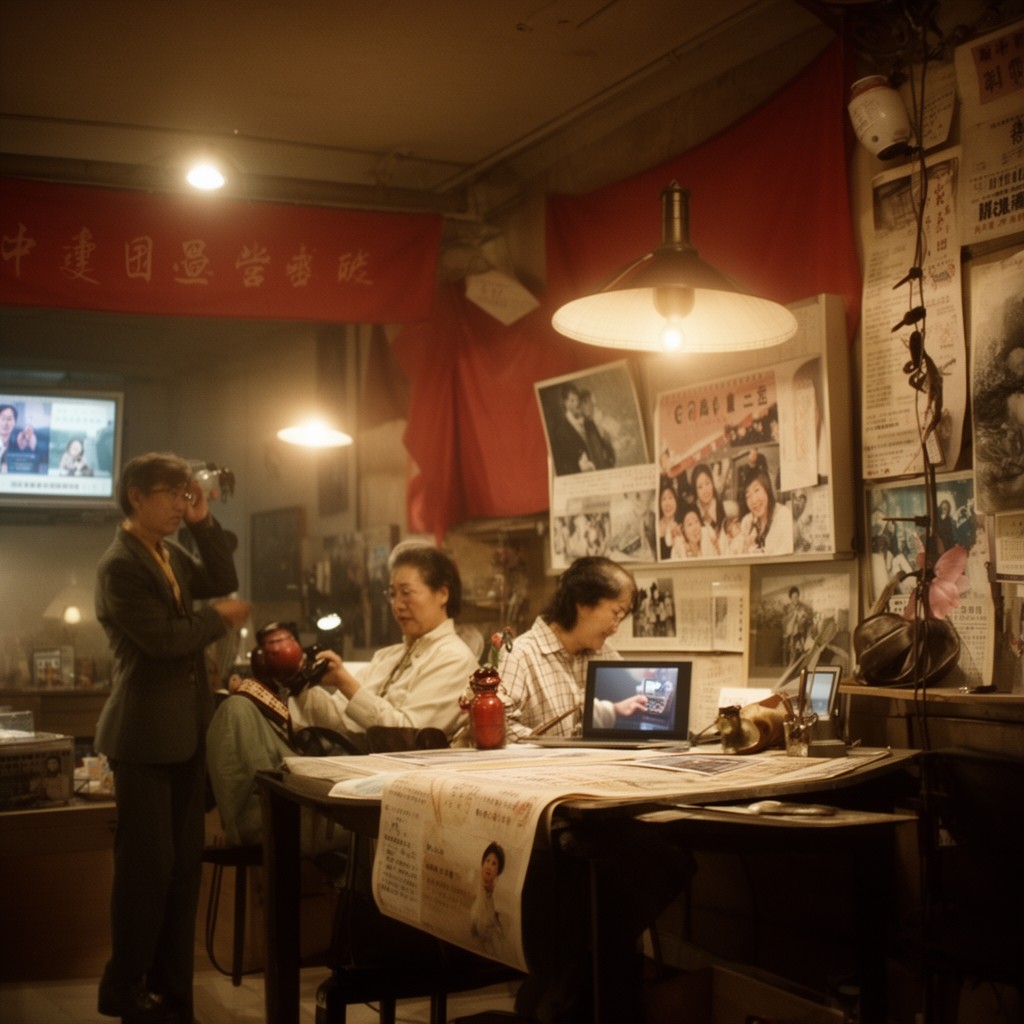 AI-generated illustration of Chinese American cinema