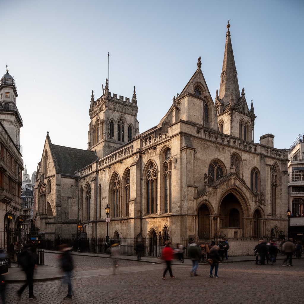 AI-generated illustration of Christ Church, Newgate Street, London